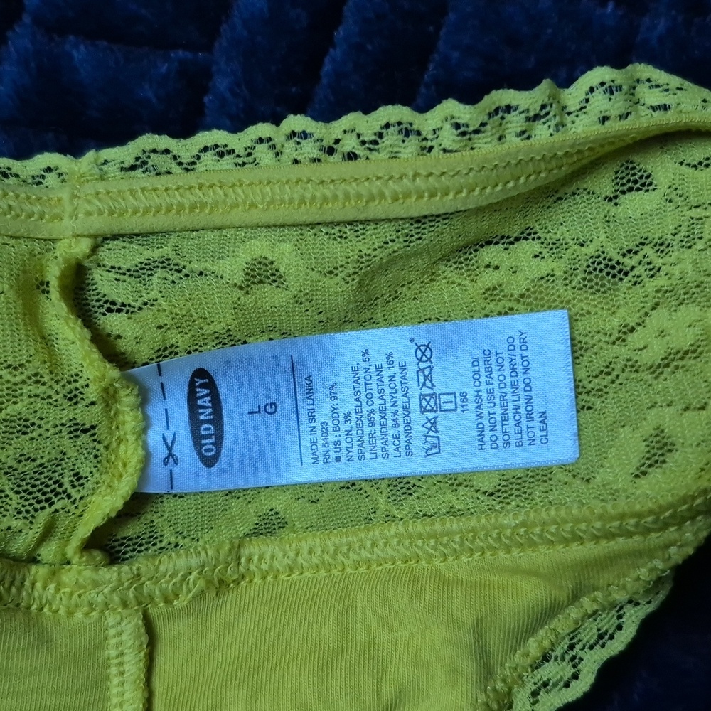 NWOT Chartreuse Lace Bralette, Size Large! - Picture 5 of 6